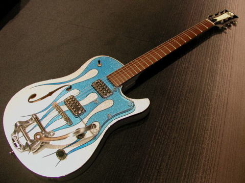 ギター Blast Cult Marquis Turquoise Flake Blast Cult Marquis Electric Guitar | Reverb